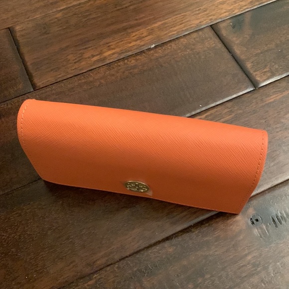 Tory Burch Orange Glasses Case NEW - Picture 4 of 8